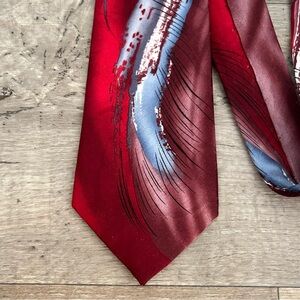 J. Garcia Red and Gray Artistic Men's Bundle of 2 Ties
